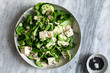 © Andrew Scrivani - Directly above view of herb salad with tofu and sesame