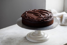 Close Up View Of Chocolate Cake