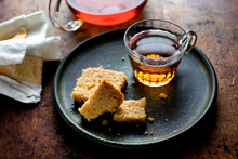View Of Shortbread With Tea