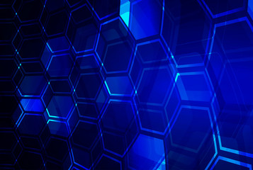 blue hexagon pattern