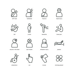 INJURY ICON SET