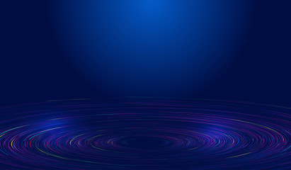 Poster - Lines, particle flow cosmic vortex, network technology big data background.