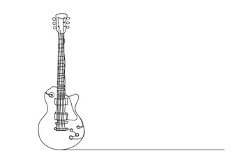 Wall Mural - electric guitar , line drawing style,vector design