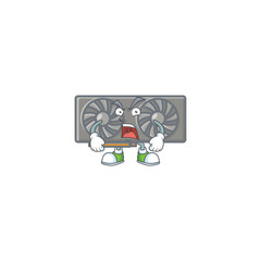 Poster - Gaming VGA card cartoon character design with angry face