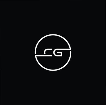 Outstanding professional elegant trendy awesome artistic black and white color CG GC initial based Alphabet icon logo.