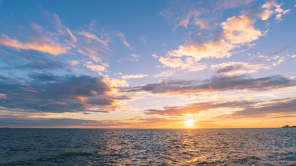 Wall Mural - sunset over the sea