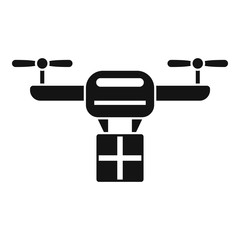 Poster - Air drone delivery icon. Simple illustration of air drone delivery vector icon for web design isolated on white background