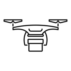 Poster - drone delivery icon. outline drone delivery vector icon for web design isolated on white background