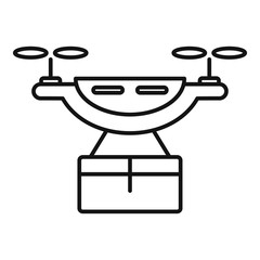 Poster - drone delivery service icon. outline drone delivery service vector icon for web design isolated on w