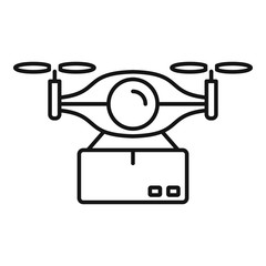 Poster - security drone delivery icon. outline security drone delivery vector icon for web design isolated on