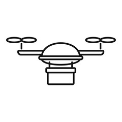 Sticker - Air drone delivery icon. Outline air drone delivery vector icon for web design isolated on white background