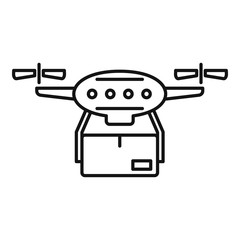 Poster - Food drone delivery icon. Outline food drone delivery vector icon for web design isolated on white background