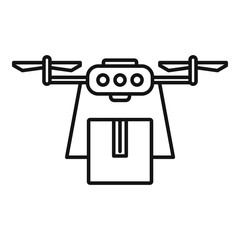 Poster - fast drone delivery icon. outline fast drone delivery vector icon for web design isolated on white b