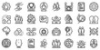 © ylivdesign - Sociology icons set. Outline set of sociology vector icons for web design isolated on white background