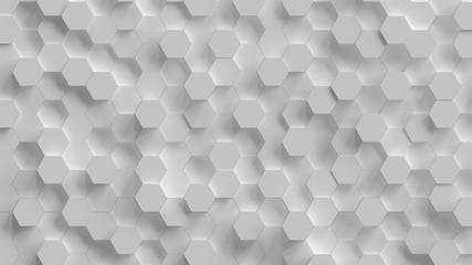 Leinwandbilder - texture of white hexagons. Decorative panel, background and texture.