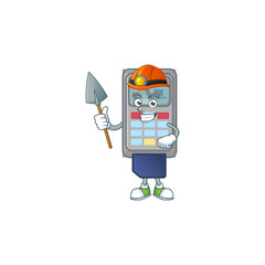 Sticker - Cool clever Miner POS machine cartoon character design