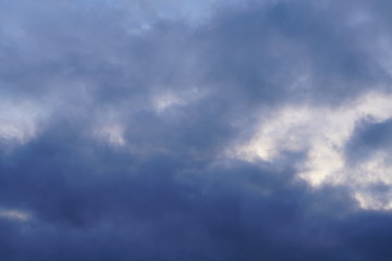 cloudy evening and morning sky with blue, white deep and grey texture