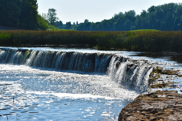 Wall Mural - Venta Rapid waterfall - Ventas Rumba, the widest waterfall in Europe, Kuldiga, Latvia