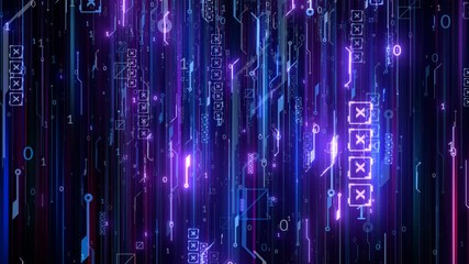 Sticker - application development technology background cyber data