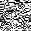 Vector illustration tiger print seamless pattern. Zebra white and black hand drawn background.