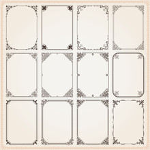 Decorative Frames And Borders Rectangle Proportions Set 9