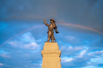 A statue at Nepean Point in Ottawa Canada