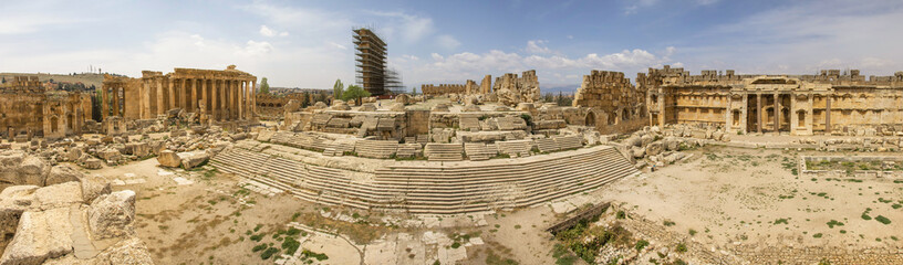 Wall Mural - Baalbek, Lebanon - place of two of the largest and grandest Roman temple ruins, the Unesco World Heritage Site of Baalbek is one the main attractions of Lebanon