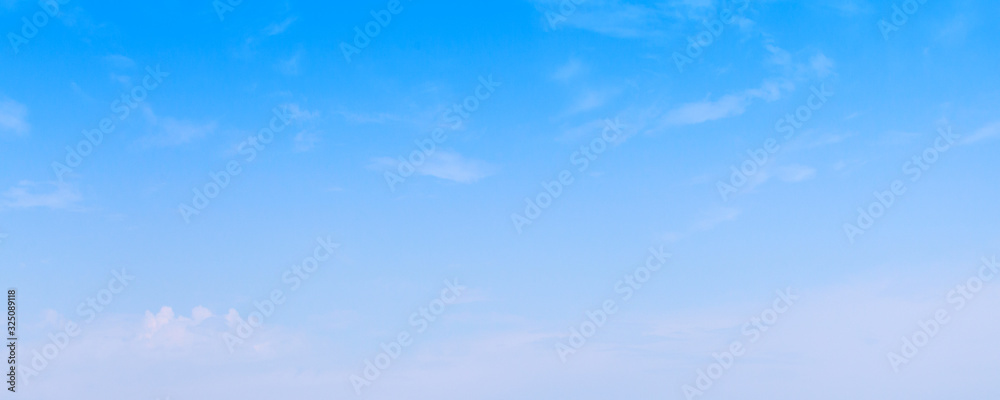 Blue sky with small clouds at daytime - obrazy, fototapety, plakaty 