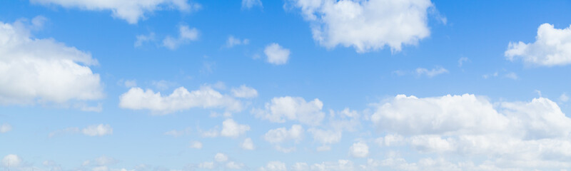 Wall Mural - blue sky with white clouds at daytime, natural photo