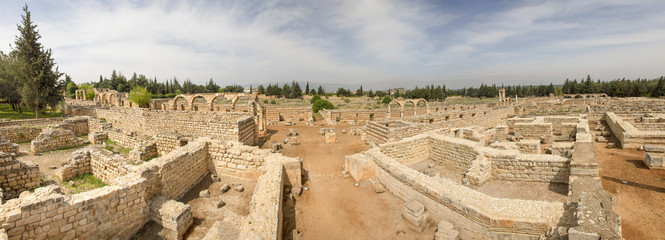 Wall Mural - Anjar, Lebanon - at the border with Syria and almost entirely inhabited by Armenians, the village of Anjar is famous for its Umayyad Caliphate ruins, a Unesco World Heritage Site 