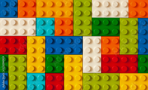 Colorful background made of plastic cubes