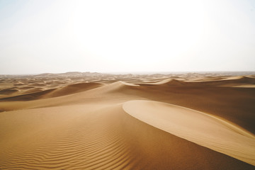 Landscape of sand dunes desert