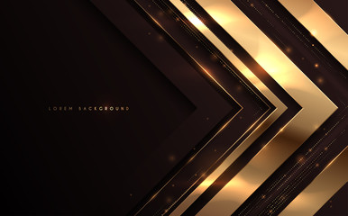 Wall Mural - Abstract black and gold luxury background