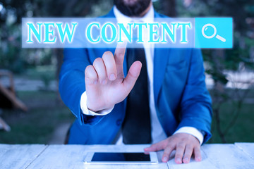 Poster - Handwriting text writing New Content. Conceptual photo fresh valuable and relevant information or context of a document