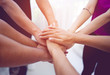 © FOTO SALE - Teamwork hands Unite with power Is a good team of successful people Team work concept