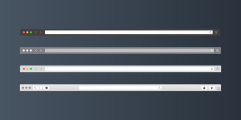 browser top bar template, illustraion, vector