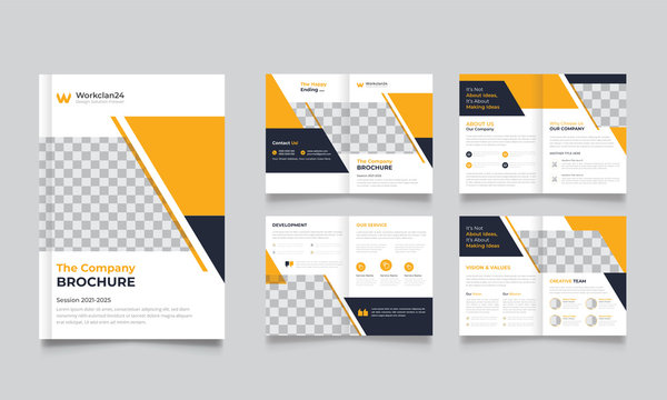 business brochure template with simple style and modern layout for vector