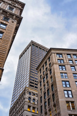 Wall Mural - Tall buildings at State Street in downtown Boston