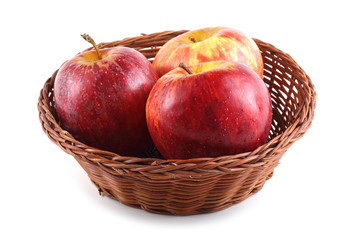 Wall Mural - Apples on wicker plate