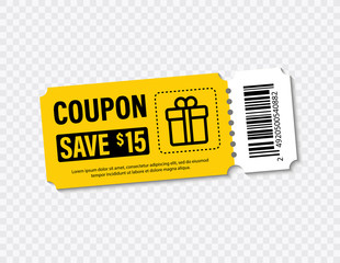 Wall Mural - set of template coupon. gift coupon element template, graphics design. voucher promo code. shopping,