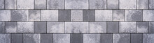 Gray Concrete Stone Pavement Texture Background Banner Panorama