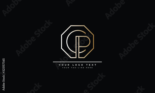 Cp Pc C P Letter Logo Design With Creative Modern Trendy Typography Stock Vector Adobe Stock