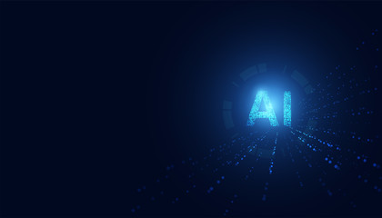 Poster - abstract technology ai sci-fi artificial intelligence concept machine deep learning futuristic digit