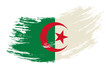 Algerian flag grunge brush background. Vector illustration.