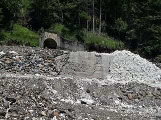 Entrance to the abandoned mine in the mountain