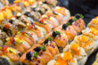 Colorful sushi at sydney fish market