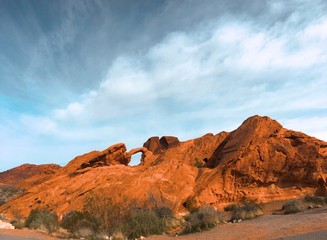 The Fire Wave Trail in Nevada's Valley of Fire State Park makes for a wonderful 2 mile in & out hike passing through brilliantly colored, striated rock formations reminiscent of “The Wave” in Arizona.