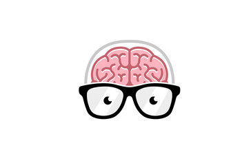 creative brain geek logo