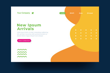 landing page template design. modern flat design concept for landing page, banner, website, homepage