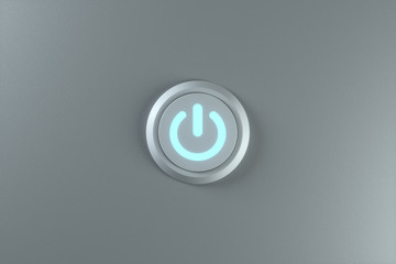 Poster - Button and switch with grey background,abstract conception ,3d rendering.